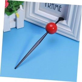 minkissy Women Hairpin Retro Hairpin Acrylic Hair Stick Women Hair Clip Hair Barrettes for Girls Diy Hair Tools Antique Hair Pins Hair Fork Pin Red Vintage South Korea Women's