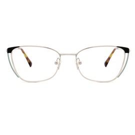 Zeelool Stylish Oversized Rectangle Blue Light Blocking Glasses for Men ZWM884467-02 Gold