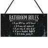 RED OCEAN Bathroom Rules Marble Theme Home Decor Bathroom Toilet