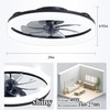 DIAMONDFORGE Ceiling Fans with Lights and Remote Fandelier - 20''