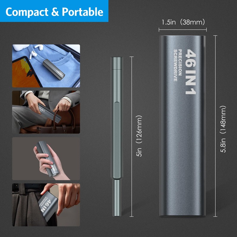 Brifit 46 in 1 Precision Screwdriver Set, Mini Magnetic Screwdriver