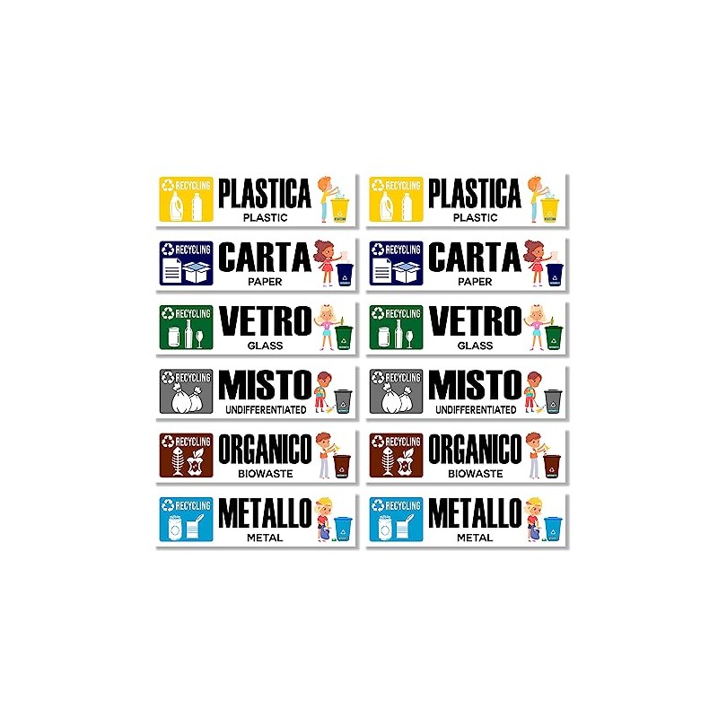 Arterby's® - Stickers Collection Differentiated - Large Children Small Recycling