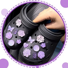 Pack of 15 Shoe Charms Shoe Pins for Crocs Badge Glitter, Shoe Charms, Shoe Charms, for Charms Glitter, for Crocs Pins, PVC Shoe Charm for Girls Women Children