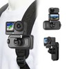BRDRC 磁気バックパックマウント DJI Action 6 Nano用 クイックリリースマグネットマウントバッグストラップ 滑り止め ショルダークリップベルト DJI