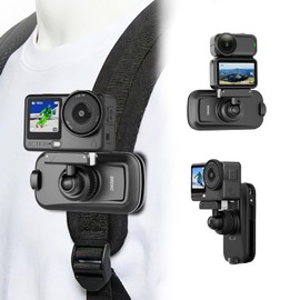 BRDRC 磁気バックパックマウント DJI Action 6 Nano用 クイックリリースマグネットマウントバッグストラップ 滑り止め ショルダークリップベルト DJI Osmo Action 6 Nanoアクセサリー用