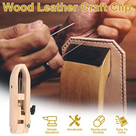Leather Stitch Pony Beech Wood Leather Craft Hand Stitching Pony Horse Foldable Table Desktop Stitching Pony Horse Leather Clamp Adjustable Leather Sewing Pony for DIY Leather Craft Sewing Stitching