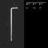INBUS® 72403 Allen Key (Extra Long) 4 mm, with Ball