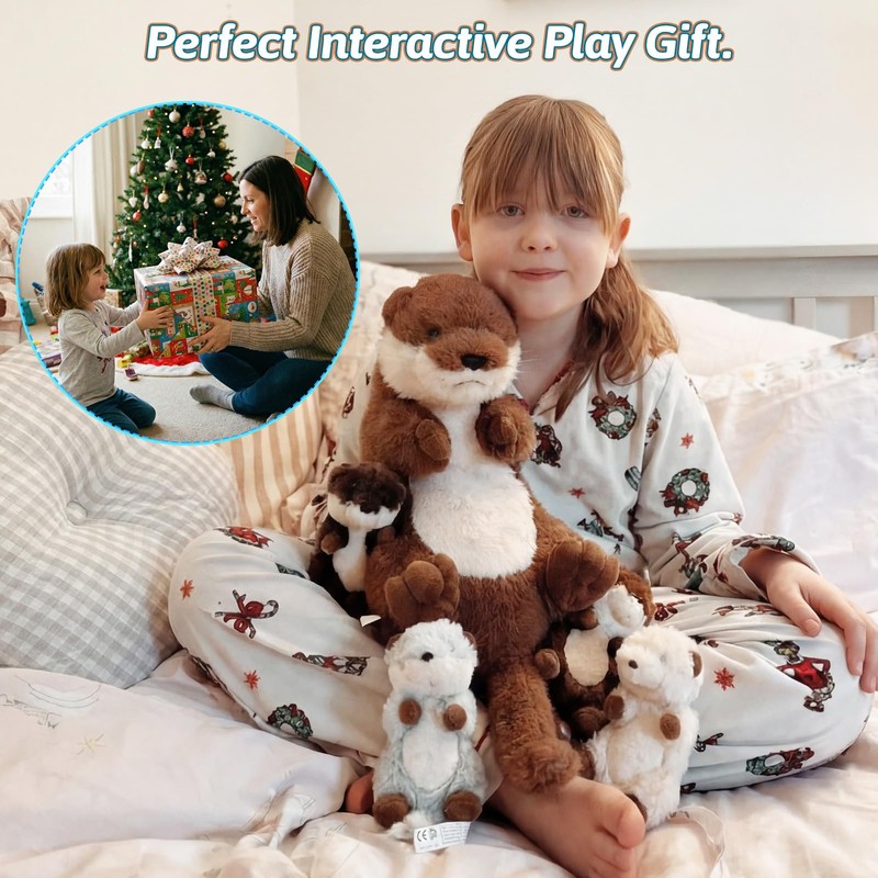 OUOZZZ 18.5" Otter Stuffed Animal 5-in-1 Otter Plush Toy for