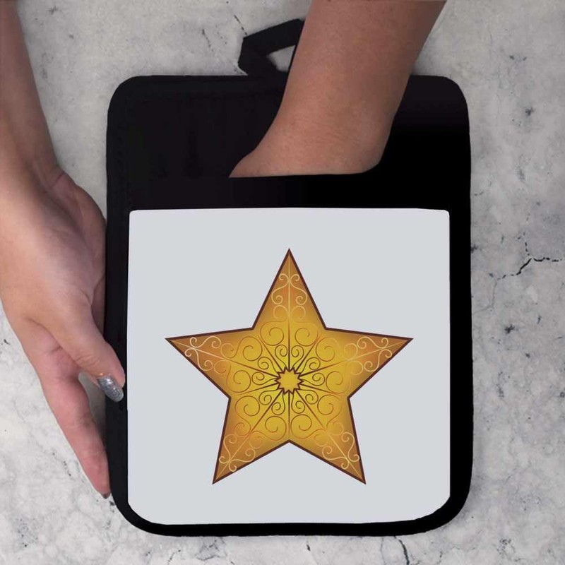 'Decorative Star' Pot Holder/Oven Mitt (PH00020732)