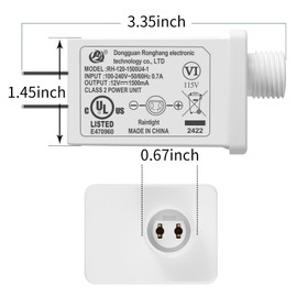 Replacement Yard Inflatable Adapter Power Supply Adaptor - 12V 1.0A 2Pcs - Inflatable Plug Replacement Class 2 Power Supply - White - for Christmas Tree Light/Thanksgiving Yard Blow Up Decorations