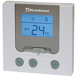 Mundocontrol - Digital Thermostat, 86 x 86 x 23.5 mm, Measuring Range 5 to 35 °C, IP30 Protection Class