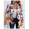 SweatyRocks Women's Lapel Floral Print Blazer Long Sleeve Draped Open