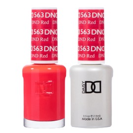 DND Gel Polish Set - 1 each of Red Gel Polish and Red Nail Polish, 563 DND Red, 0.5 Fl Oz
