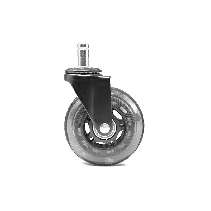 WEN CA305W 3-Inch Polyurethane Replacement Office Chair Swivel Caster Wheels,
