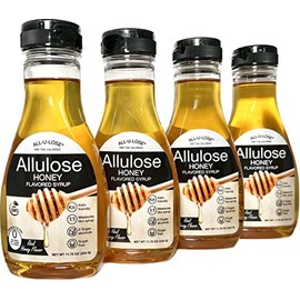 BetterTaste Honey Natural Flavored Allulose Syrup, 11.75-Ounce (Pack of 4), Zero Calorie Sugar Substitute, Non-GMO, Non-Erythritol, Gluten Free & Vegan Liquid Sweetener