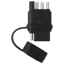 BGEHHCY New 4 Pin Male and Female Trailer Tester 4-Way Flat Trailer Wiring with Dust Cover Protection Testing All Standard 4 Pin Trailer Light System