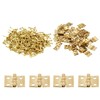 Bivethoi 50 Pcs Super Mini Metal Hinges Retro Brass Cabinet