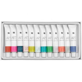Rico Design Art Artist Acrylic Paint Set Fashion - 12 Colours Each 12 ml Tubes - Painting Paint for Beginners, Professional Artists, Children & Adults