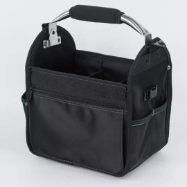 Masterforce 10" Heavy Duty All Purpose Rotating Handle 19 Pocket Carpenter Tool Tote Storage