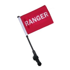Ranger Small 6x9 Golf Cart Flag with SSP Flags EZ On & Off Bracket