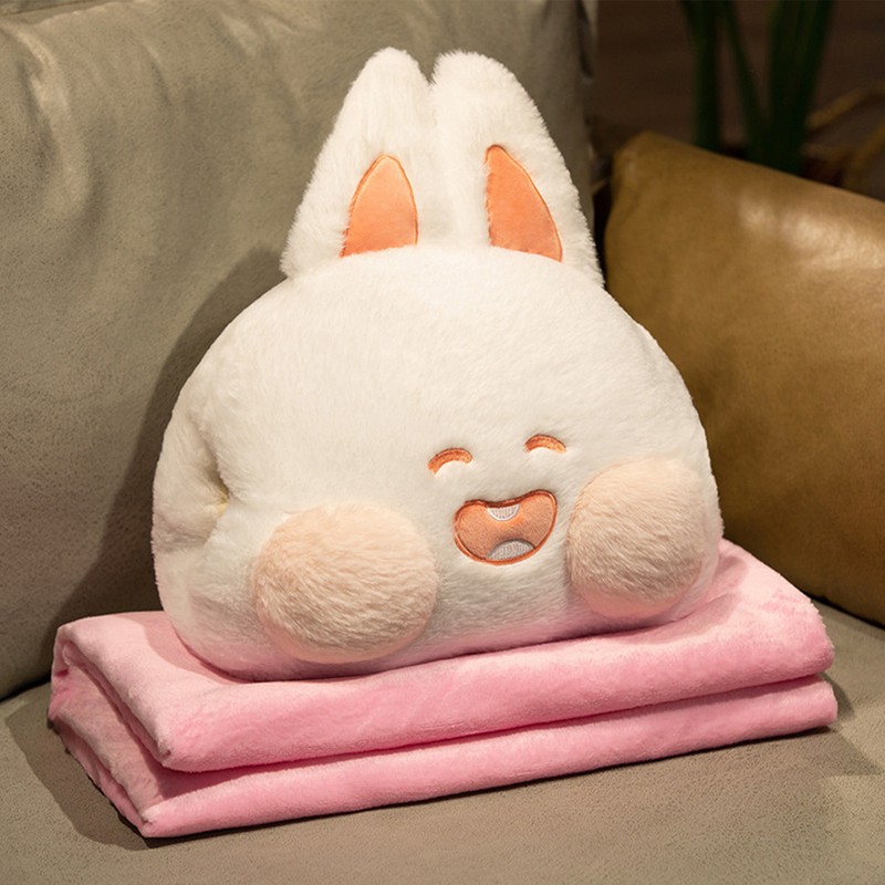 Stuffed Animals Travel Blanket Pillow Set Soft Plush Hugging Pillow