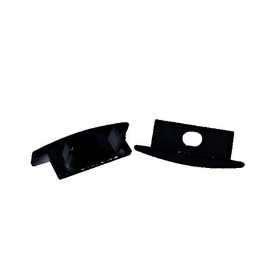2 x End Caps Black for the Aluminium Profile Rhine One without and One with Hole for the LED Cable LED Aluminium Profiles