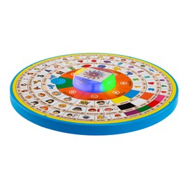 Electric Learning Toy for Kids Ages 3-12, 12.83inch Diameter Rotating Wheel,Educational Children See and Say Toys,Interactive Musical Vocabulary Chart with Animals, Colors, Numbers, Professions