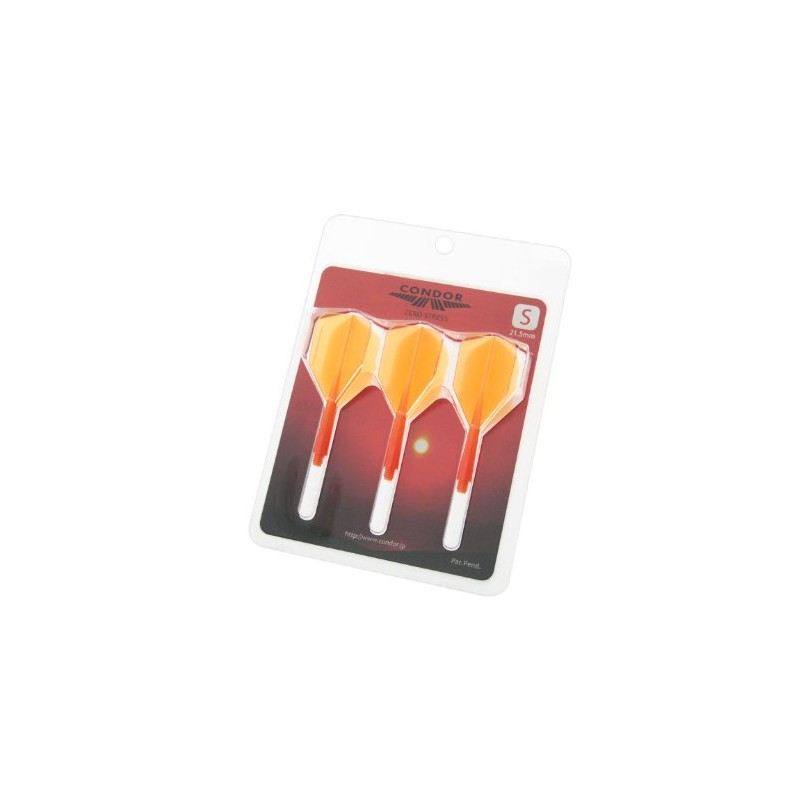 Condor Darts Flight Plain Clear Orange Small S