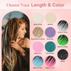 Quisduis 16 Inch Clip in Dreadlocks Hair Extensions, 8PCS 32