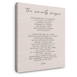 Ryeolo Bible Verse Wall Art, The Serenity Prayer Canvas Wall Art, Motivational Framed Canvas Wall Decor, Gifts for Christian, Christian Wall Art 12x16 Inches
