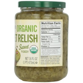 Woodstock, Sweet Relish, At least 95% Organic, 16 oz
