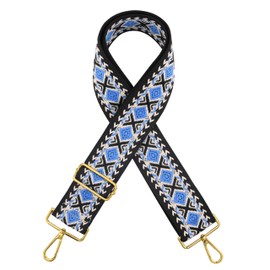 Sanrolax Adjustable Shoulder Strap, 5 cm Wide Nylon Canvas Bag Strap, Length 75 cm to 135 cm, Shoulder Strap for Bags, Shoulder Bags, Carry Strap Bag, Handbags (Blue)