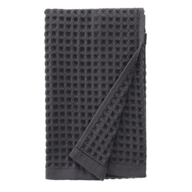 sea me at home Modern Waffle Hand Towel for Bathroom, 100% Cotton (Hand Towel, Charcoal)