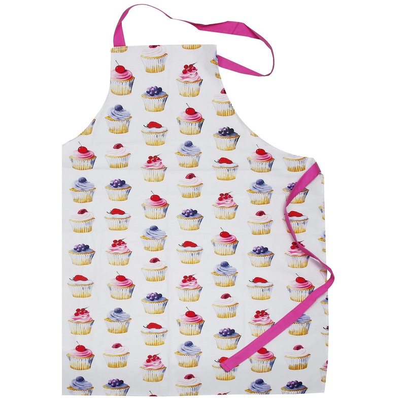 Beautiful Cotton Apron With Pretty Cupcake Design