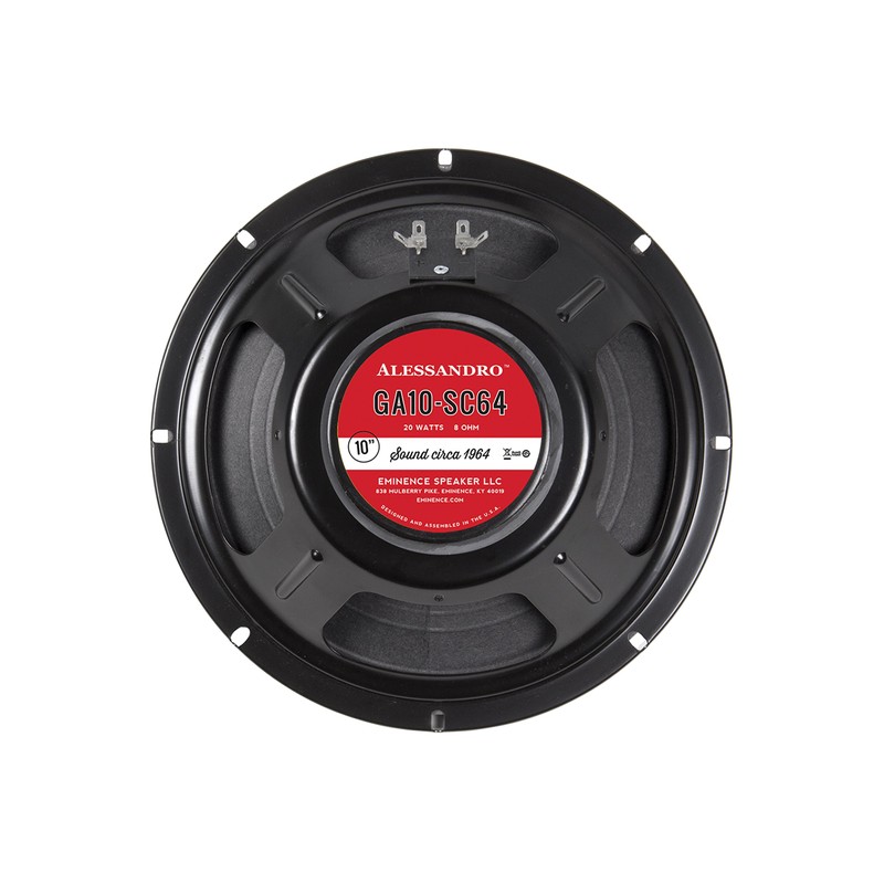 Eminence Signature Series GA10-SC64 10" George Alessandro Guitar Speaker, 20