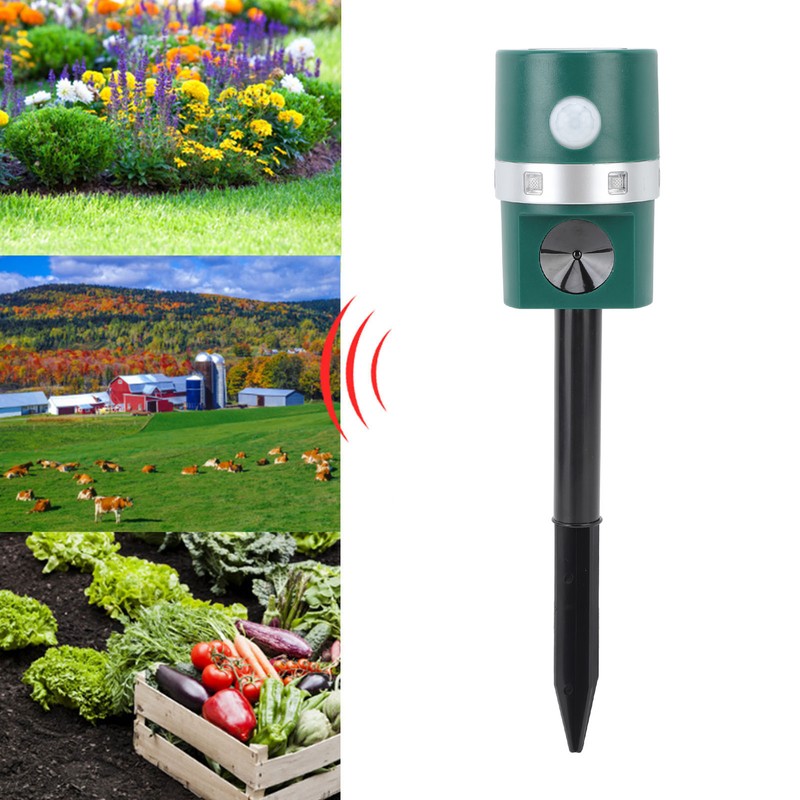 Ultrasonic Solar Animal Repeller Professional LED Solar Powered Bird Repeller