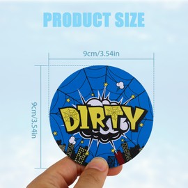 Spider Dishwasher Magnet Clean Dirty Sign, Non-Scratch Double-Sided Magnetic Clean Dirty Indicator for Kitchen Refrigerator Laundry Room Washer Dryer