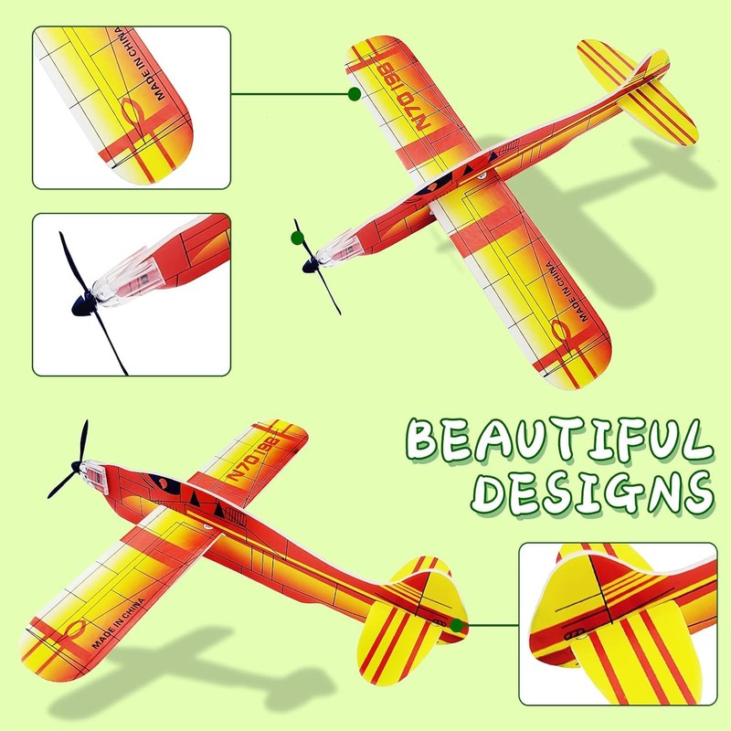 YINZZTRY Glider Planes Set, Polystyrene Aeroplane Model, Glider Planes for