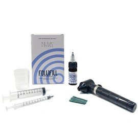 Nuva Follifill SMP Pigment Kit – Deepest Scalp Micropigmentation Ink with Superior Retention, 15ml Bottle for 50+ Treatments, Includes Mixer, Syringes, Cups & Diluting Chart, Black