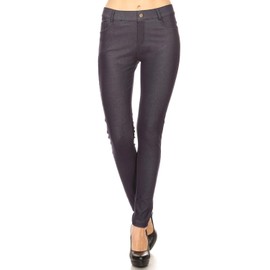 YELETE Bermudas clásicas ultra suaves para mujer, pantalones cortos capris de longitud completa, largo azul marino, Pequeño, Clásico