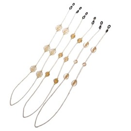 JUASHINE Glasses Chain, Eyeglass Strap For Women Sunglasses, 3 Pack Eyeglasses Chain Around Neck, Eye Glasses Holders Sunglasses Eyewear Retainer Decorative Beaded Glasses