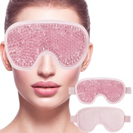 BREENHILL Gel Eye Mask,Reduce Puffiness, Bags Under Eyes, Puffy Dark Circles,Hot/Cold Pack with Soft Plush Backing for Woman Sleeping,SPA Pressure, Headaches, Skin Care, Woman Men Gift-Pink
