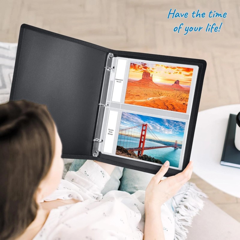 Dunwell 5x7 Photo Sleeves for 3-Ring Binder, (25 Pack) 5x7",