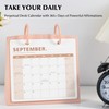 BIBIAGE Simple Style Desk Calendar 2025-2026, 2 Years Stand Up