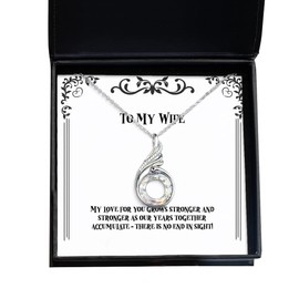 Game On Novelties My Love for You Grows Stronger and Stronger as Our Years Together-! Wife Rising Phoenix Necklace, Cool Wife, Jewelry for Wife