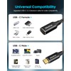 CLEEFUN USB-C Extension Cable 1ft 2-Pack, USB-C Male to Female,