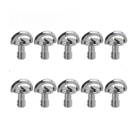 Namvo 10 Pieces 1/4 Inch Threaded Screw Camera Quick Release Screw Tripod Thread Mounting Screw with D-Ring Set