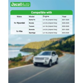 Dacall 2pcs Set Eabin Air Filter Fit for Hyundai (Hybrid): Santa Fe (2021-2025), Sonata (2020-2025), Tucson (2022-2025); for Kia (Hybrid): Sorento (2021-2025), Sportage (2023-2025). Replace CA12817