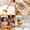 Premium Gold Mini Dessert Forks - 120-Piece with Beaded Handle,