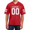 Custom Football Replica Team Jersey (Large, Red - White Font)